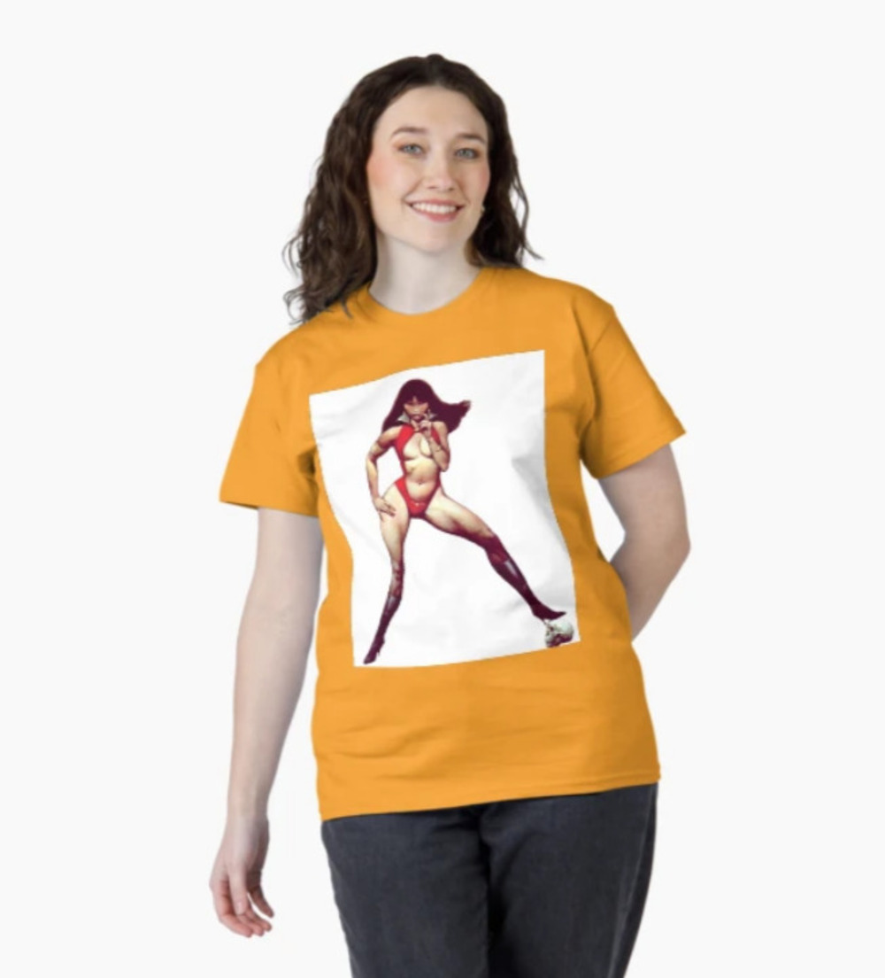 Vampirella Skull Classic T Shirt Gold